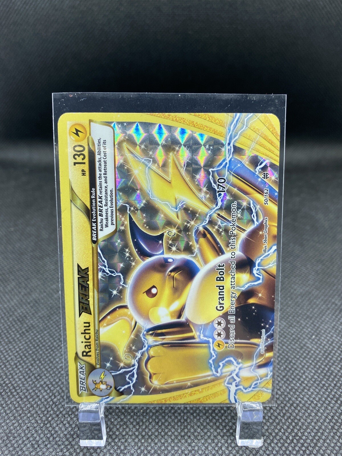 POKEMON Raichu BREAK - UPSIDE DOWN ERROR - BREAKthrough card 50/162 | eBay