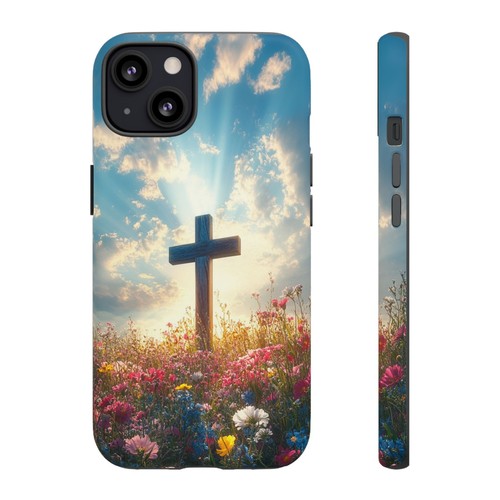 For iPhone | Samsung Galaxy | Pixel Phone Case - Cross Wildflower Sunrise - 第 101/256 張圖片