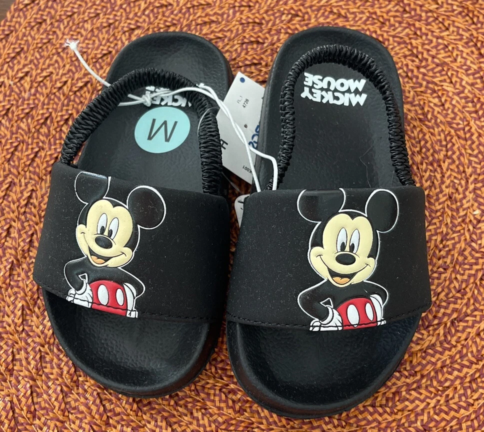 Mickey mouse hotsell slides shoes