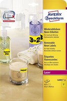 Avery Zweckform® L6004-25 L6004-25 Etiketten In Sonderfarben, 63,5 X 29,6 Mm, 25