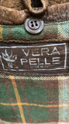 Giacca in vera pelle usato uomo man Tg 52 MARRONE XYE381L - Imagen 9 de 10
