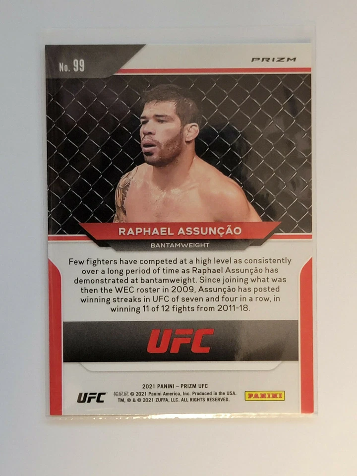 2021 Panini Prizm UFC White Sparkle Raphael Assuncao #99 SSP/20 🔥🔥💥💥 - Image 2 of 2