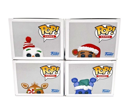 Five Nights at Freddys Holiday Santa Freddy Bonnie Chica Foxy FNAF Christmas Set - Picture 5 of 6
