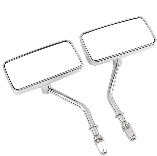 Chrome Rear View Mirrors For Harley Road Street Glide Sportster Dyna Softail US - Picture 2 of 7