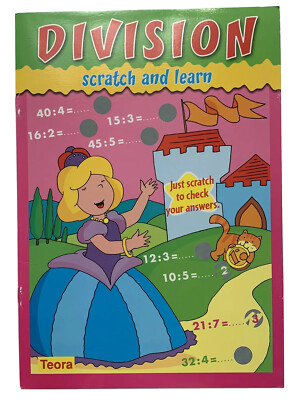 Math Skills Division Facts Workbook Scratch and Learn Colorful Fun Motivating