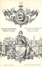 R541) ONORANZE RE MARTIRE PRIMO ANNIVERSARIO UMBERTO I  SAVOIA