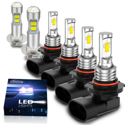 For Chevy C1500 C2500 C3500 1990-1998 LED Headlight High Low Fog Light Bulbs 6x