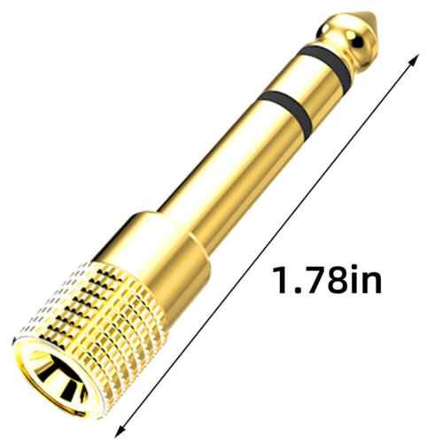 10 PC TRS Stereo Audio Headphone Adapter 6.35mm 1/4" Male to 3.5mm 1/8" Female - Picture 3 of 12