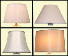 Large Table Lamp Shades: Silky Fabric Lampshade: Brand New Light Shades
