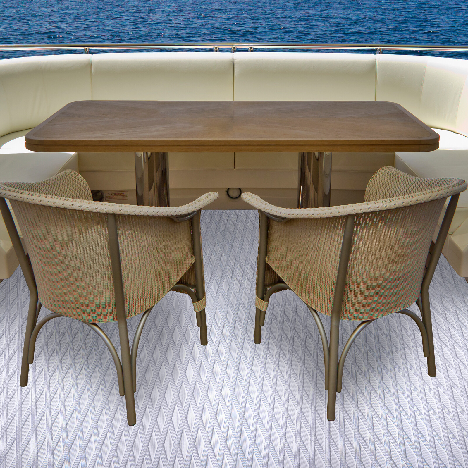 EVA Foam Boat Flooring Mat Marine Decking Sheet Pad Diamond Pattern 5mm