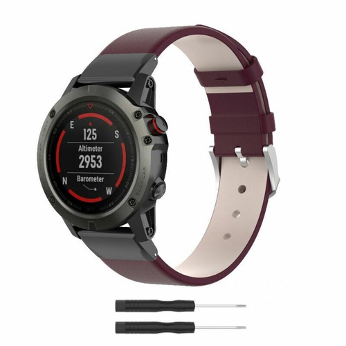 Quick Fit Leather Band Strap For Garmin Fenix 7S 7 7X 6S 6 6X Pro 5 5S 5X Plus - Picture 149 of 215