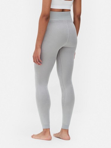 Samt Plüsch Leggings Silber Kunstfell Gefüttert Legging XS-2XL - Bild 5 von 5