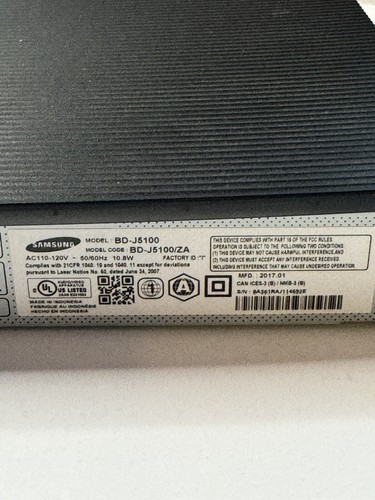 Samsung (BD-J5100) Blu-ray Disc Player DVD Player Full HD 1080p - Picture 4 of 13