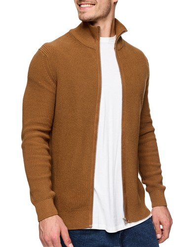 Indicode Herren Strickjacke Dodson-Pullover Zipper Stehkragen Grobstrick Pulli - Bild 3 von 31