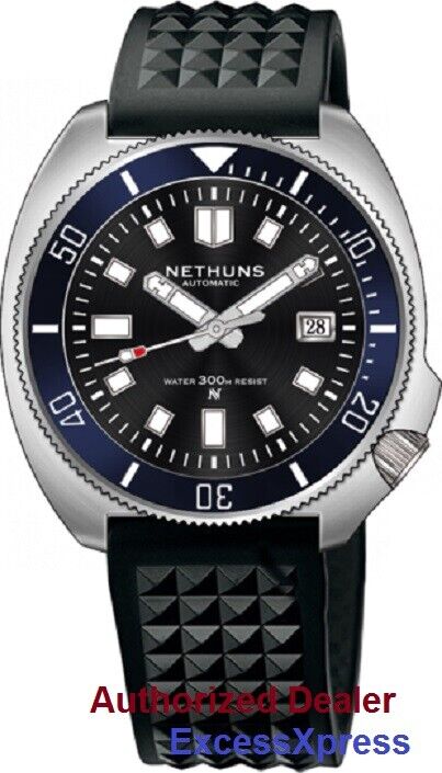 Brand New Nethuns Aqua Steel AS306 300M DIVER NH35 44mm Blue watch w/ WARRANTY