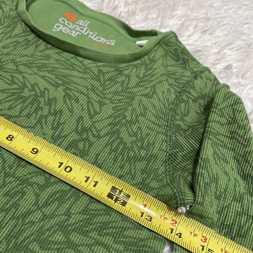 Nike ACG Dri Fit Long Sleeve Thermal Shirt Womens Size Small Green Leaves Waffle - Picture 8 of 9