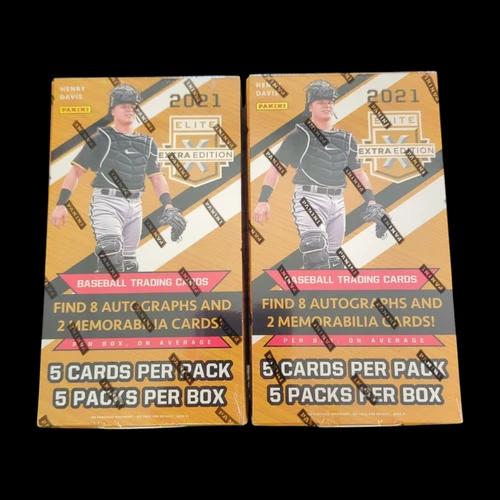 2021 Panini Elite Extra Edition Baseball Factory Sealed 2 Hobby Box Lot