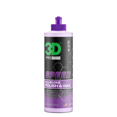 3D Car Care Speed Polish - One Step Polish & Wax Protectant 16 Fl Oz (Pack of 1)