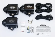 Three Used Paul C. Buff Einstein 640 Studio Flash Units & Two 22" Beauty Dishes