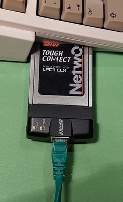 PCMCIA Ethernet wired card Buffalo LPC3-CLX for Amiga 1200