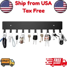 Key Holder for Wall, Key Hooks with 10 Hooks Wall Mounted Key Holder for Hallway