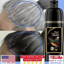 Natural Herbal Hair Dye Shampoo 3 in 1 Change Hair Color Gray Hair to Dark Brown