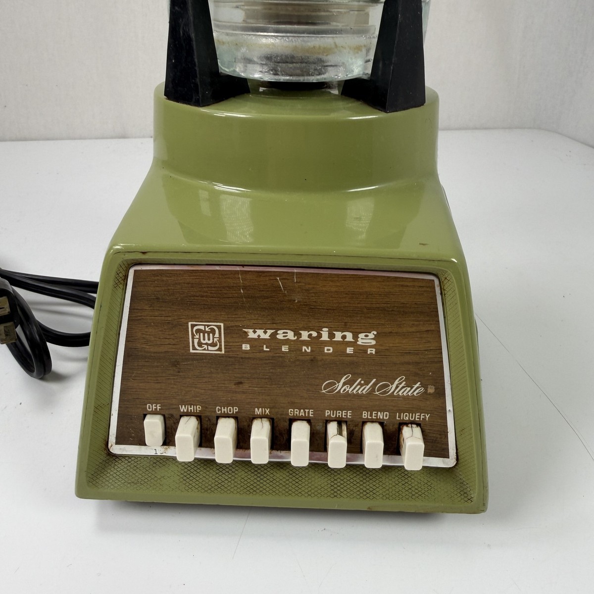Vintage Waring Solid State Blender Model 1186 Mid-Century Green