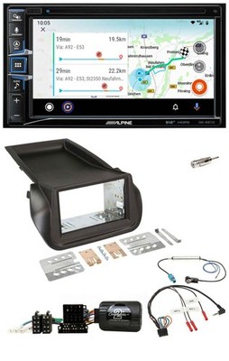 Alpine Bluetooth TMC USB DAB 2DIN Lenkrad Navigation für Citroen Nemo Peugeot Bi