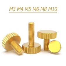 M3 M4 M5 M6 M8 M10 Rändelschraube Messing Stellschraube Rundkopf Rändelschrauben