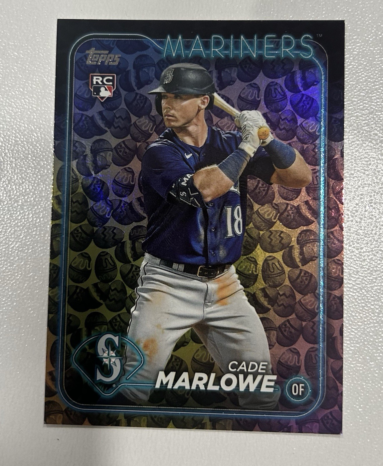 2024 Topps #286 Cade Marlowe Easter Eggs Rookie Seattle Mariners Short Print RC
