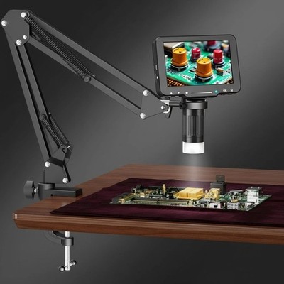5'' LCD Digital Microscope, 1000X Magnification Soldering Microscope for Elect...