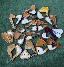 Lot Of 17 Vintage Erotic Kamasutra Hand Carved Block Meerschaum Pipes Pipe