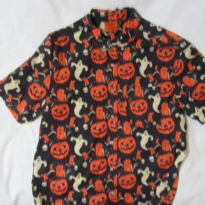 BEISTLE   By CREEPY CO   Evil Pumpkin Headstone - Black - M Medium - Shirt - New