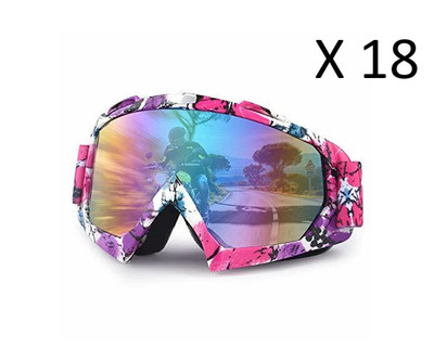 Konvolut 18 x Wellovar Skibrille Motorrad Dirt Bike Radfahren UV 400 Schutz