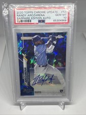 2020 Topps Chrome Update Sapphire Edition RANDY AROZARENA RC Auto PSA 10 #RA