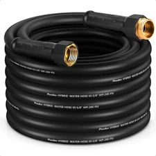 Garden Hose 50 Ft X 5/8", NON-EXPANDABLE Heavy Duty Premium Flexible Water Hose,