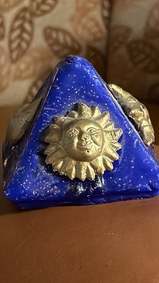 Celestial Sun Moon Stars Candle Pyramid Boho 90's Wax Crescent Vintage NOB