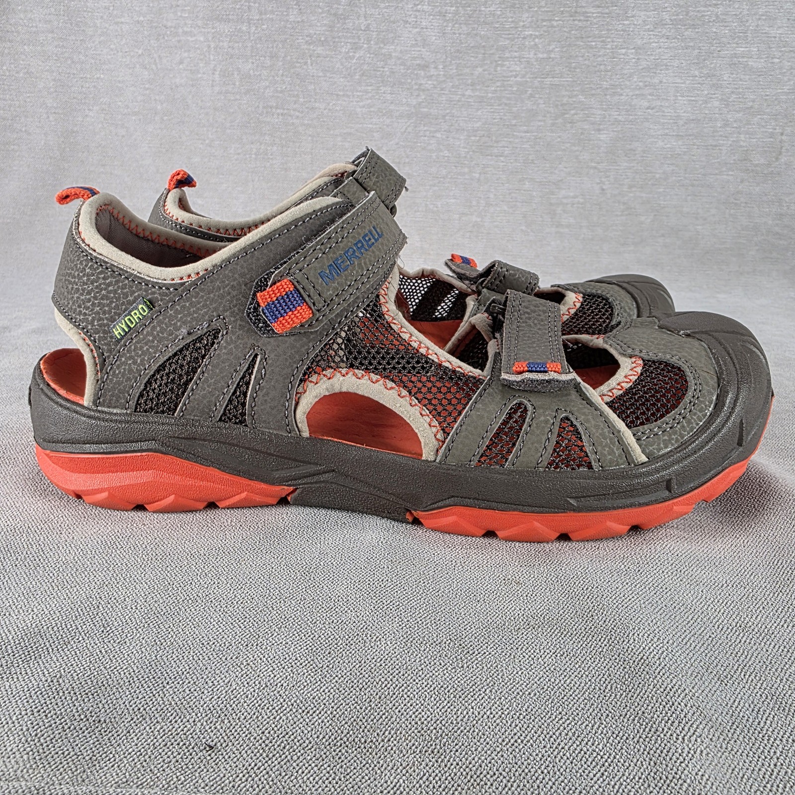 Scarpe Merrell Hydro Rapid ragazzo taglia 6M grigio arancione sandali acqua tomaia in pelle