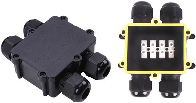 V-TAC - Waterproof Box Terminal Block, Black, IP68, 8-12mm