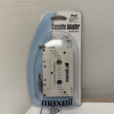 MAXELL Cassette Adapter, Model P-10, #191210 MP3 iPod Car Adaptor SEALED NEW