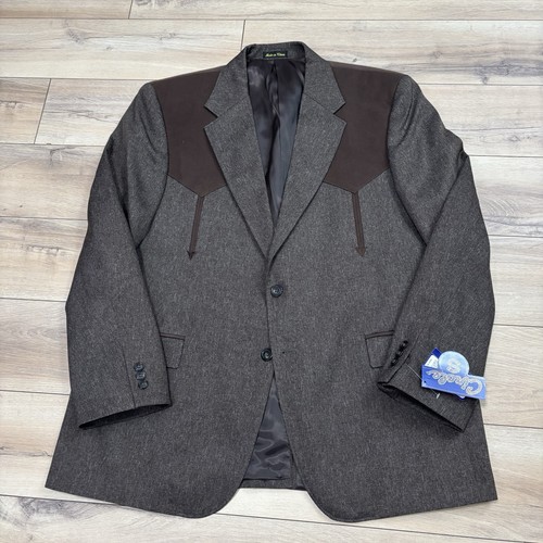 NEW Cripple Creek Mens Boise Heather Chestnut 100% Polyester Sport Coat Sz 46R - Picture 1 of 12