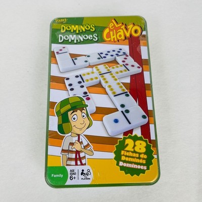 El Chavo Animado Dominoes 28 Super-Sized Tiles in Collectible Tin Fundex 2008