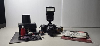 Nikon N6006 AF 35mm Film Camera + Sigma 35 105mm Lens + Vivitar 636AF Flash