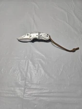 Mini Folding Pocket Knife Pearl Handle Damascus Etched Blade Chubby M10-002DMWP