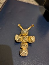 9ct Gold Masonic Orb Ball Pendant 11.7 Grams With Silver Internal Compartments