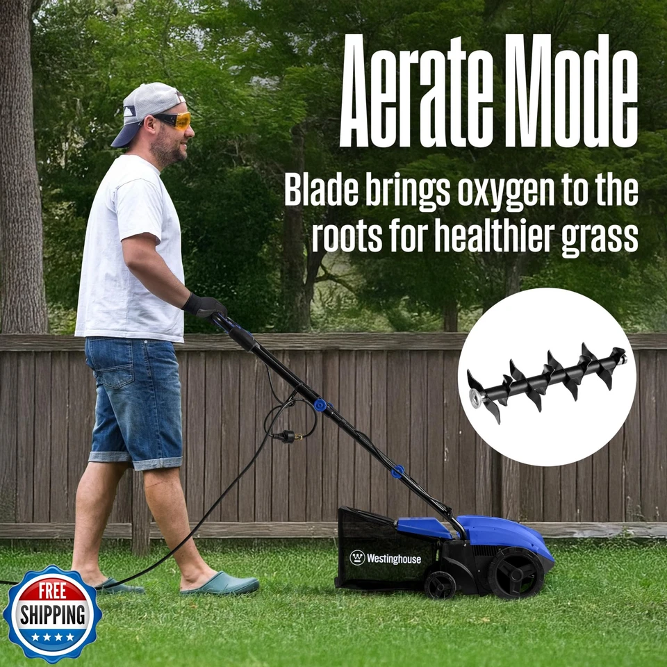 Westinghouse 13 pulgadas 12 amperios 2 en 1 recogedor eléctrico con cable y aireador con Foto 2 de 4