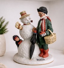 Norman Rockwell “Grandpa Snowman” From The Porcelain Figurines Collection
