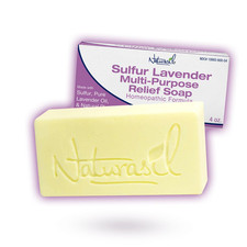 Sulfur Lavender Soap Bar Natural Skin Treatment for Acne, Bug Bites, Warts Treat