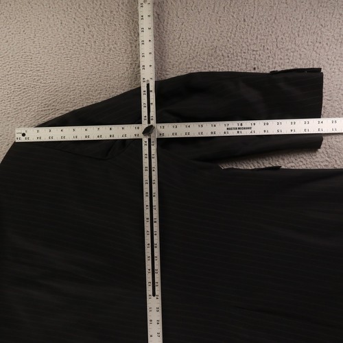 Jos A Bank Jacket L 44R Black Pinstripe Herringbone 100% Wool Twill Blazer - Picture 15 of 16