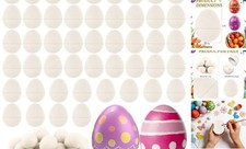 48 Pcs DIY Paper Mache Easter Eggs,3.2"x2.2"Durable Easter Eggs